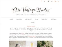 Tablet Screenshot of chicvintagebrides.com